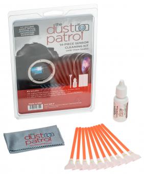 The Dust Patrol Sensor Cleaning Kit w. 12x Alpha Swabs APS-C + Gamma Fluid + Micro Fiber Cloth 