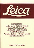 Leica Instructions for M5, CL, Leicaflex 
