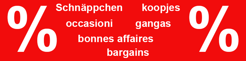 Schnäppchenmarkt Banner Englisch